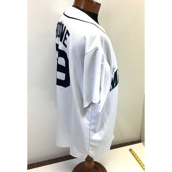 Vintage Bret Boone Seattle Mariners Majestic Mens White Home Jersey Sz XXL VGC - Picture 4 of 8